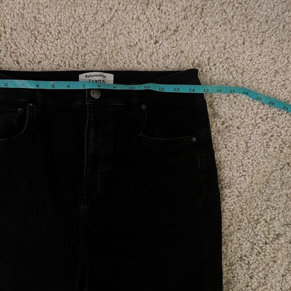 Reformation Jeans Black Skinny High Rise Denim Size 31 Style 10201 - Picture 8 of 10